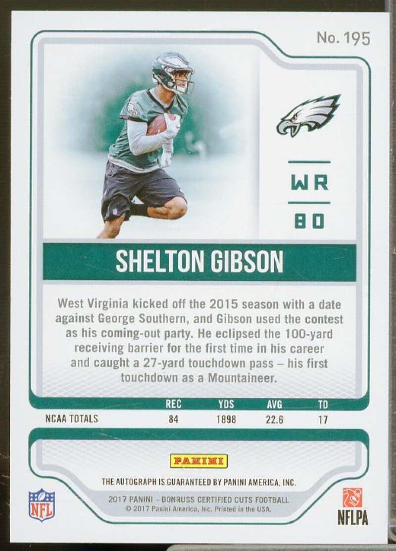 Shelton Gibson Rookie Card 2017 Certified Cuts Rookie Scripts Silver #195  Image 2