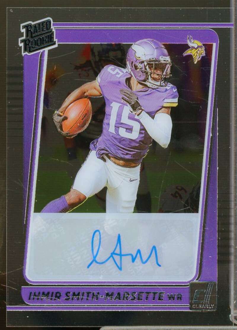 Ihmir Smith-Marsette 2021 Clearly Donruss Clearly Rated Rookie Autographs #91  Image 1