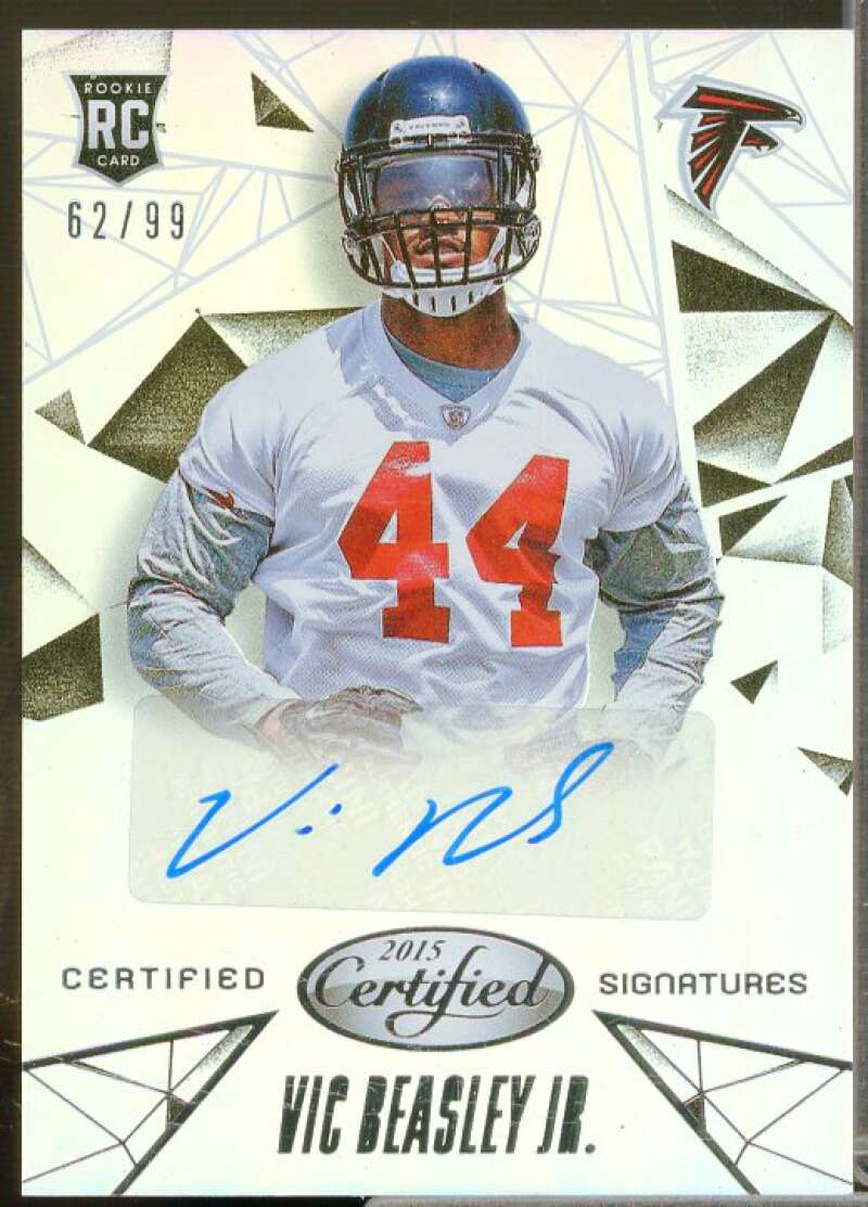 Vic Beasley Jr./99 Rookie Card 2015 Certified Signatures Mirror Silver #CSVB  Image 1