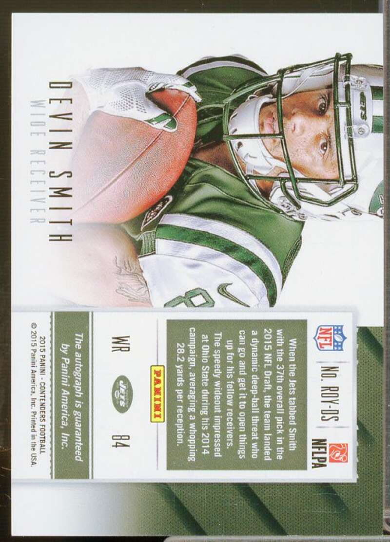 Devin Smith/199 2015 Panini Contenders ROY Contenders Auto Rookie Premiere #25  Image 2