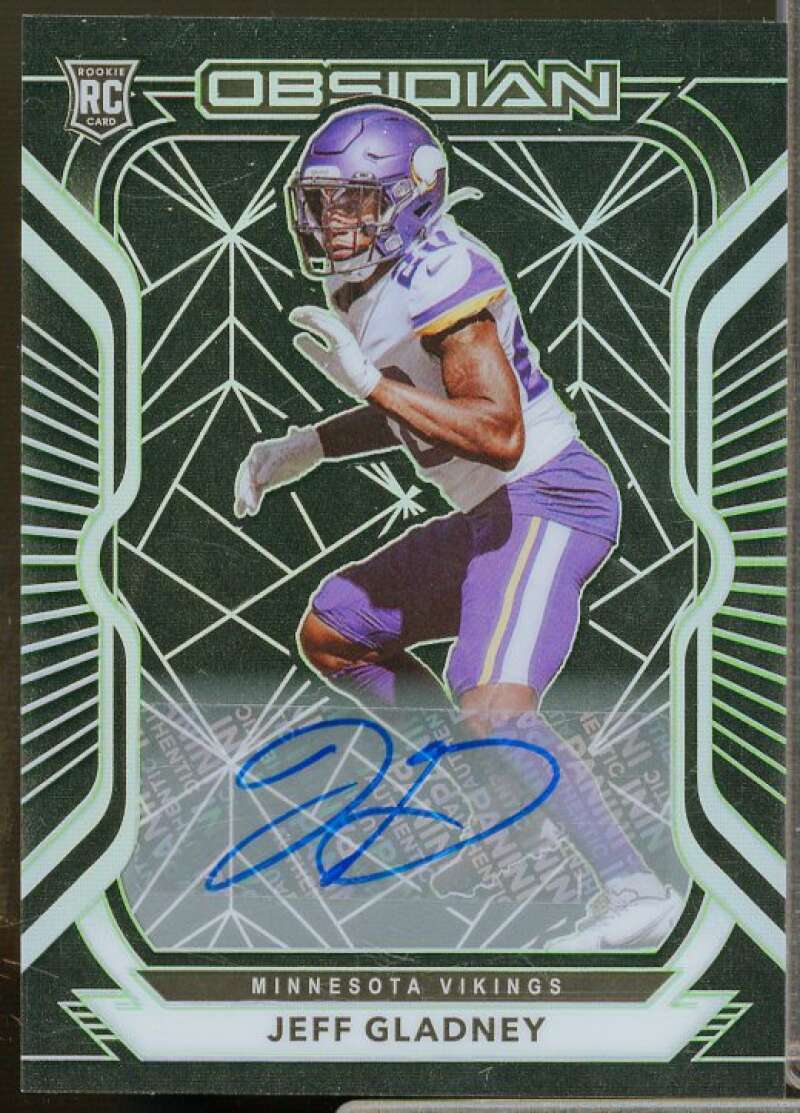 Jeff Gladney/50 2020 Panini Obsidian Rookie Autographs Electric Etch Green #169  Image 1