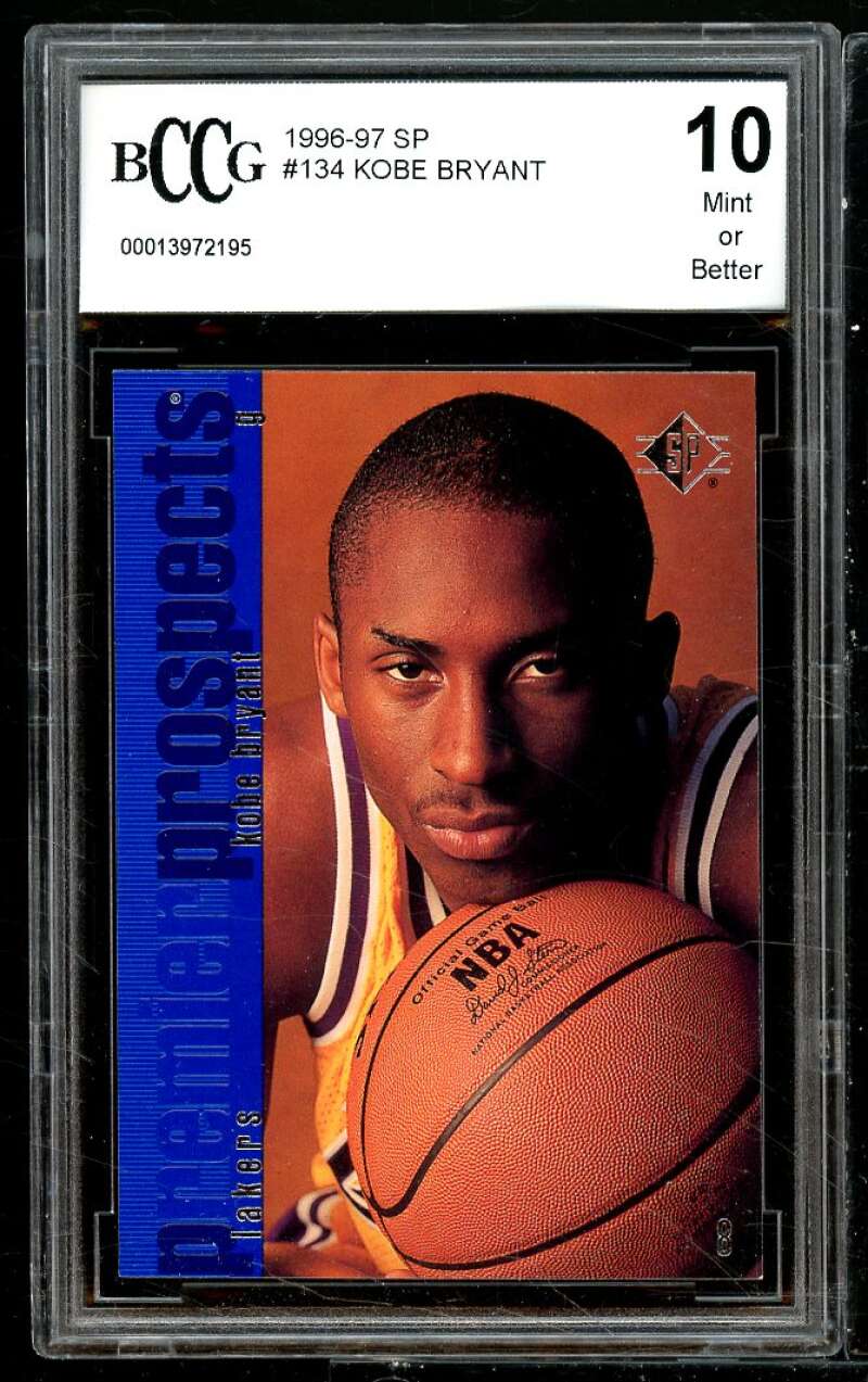 1996-97 SP #134 Kobe Bryant Rookie Card BGS BCCG 10 Mint+ Image 1