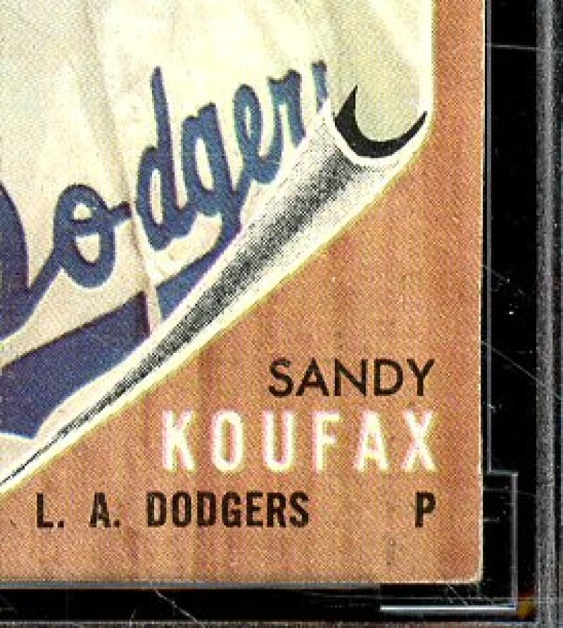 1962 Topps #5 Sandy Koufax Card BGS BCCG 9 Near Mint+ Image 5