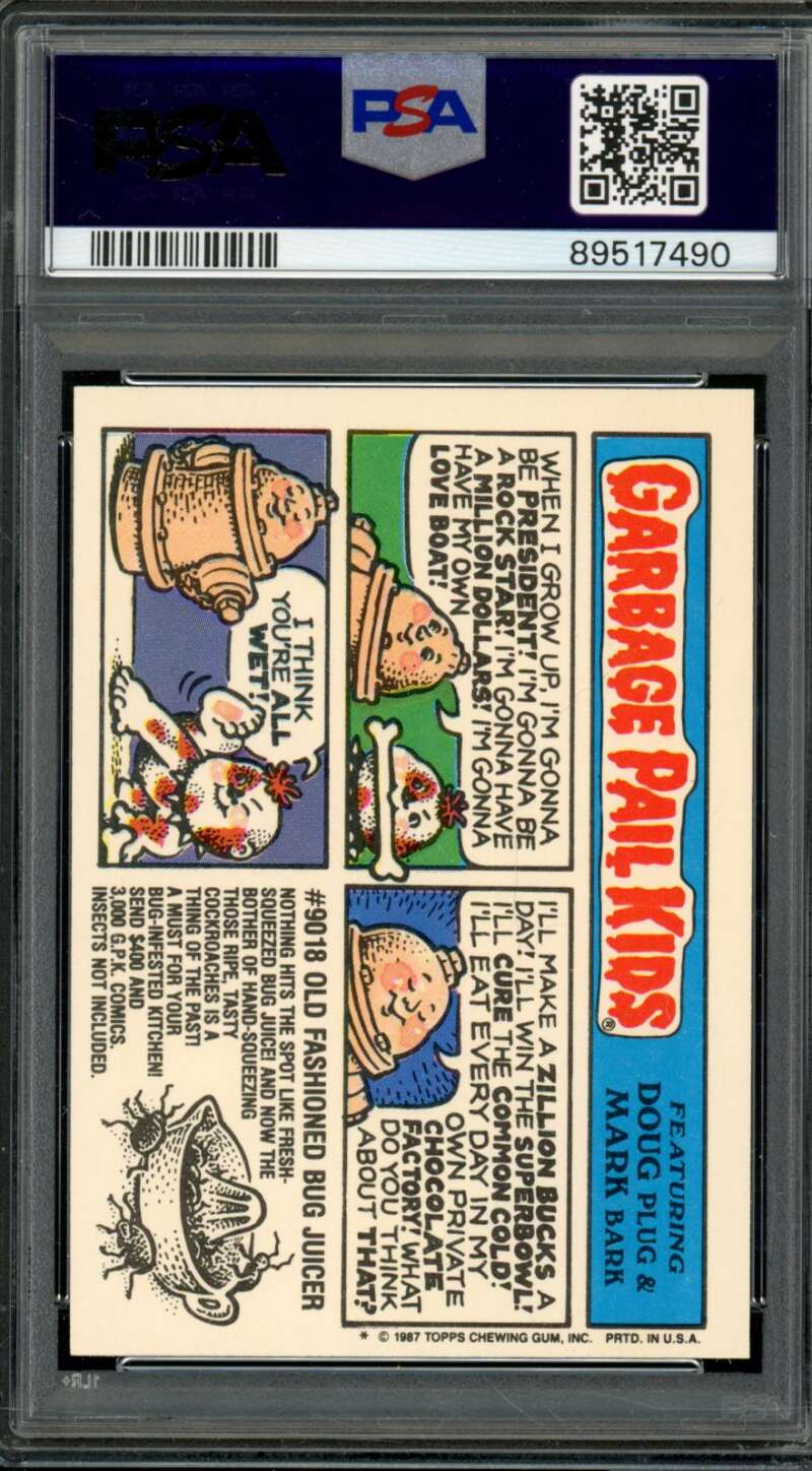 Fritz Spritz Stickers Card 1987 Garbage Pail Kids #308a PSA 8 Image 2