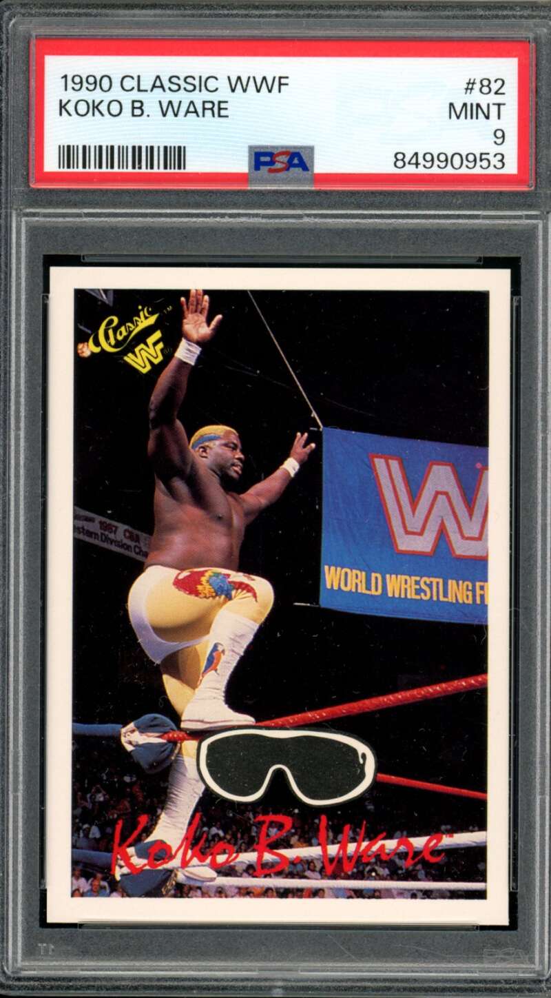 Koko B. Ware Card 1990 Classic WWF #82 PSA 9 Image 1