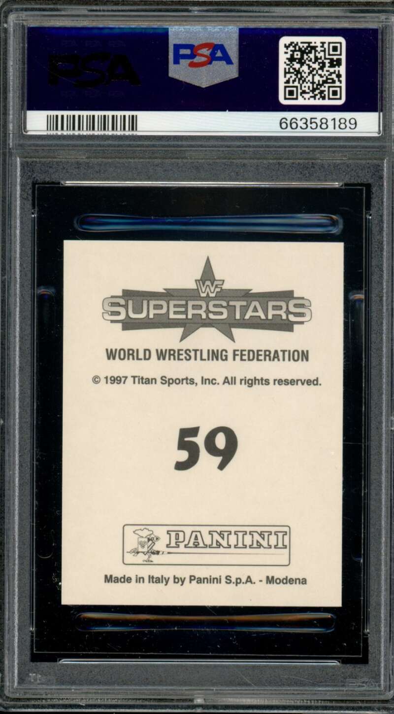 Goldust/Marlena Card 1997 Panini WWF Superstars Stickers #59 PSA 9 Image 2