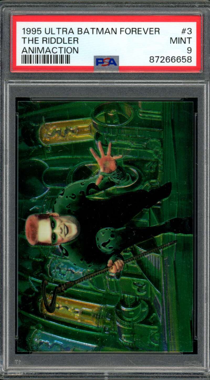 The Riddler Card 1995 Ultra Batman Forever Animaction #3 PSA 9 Image 1