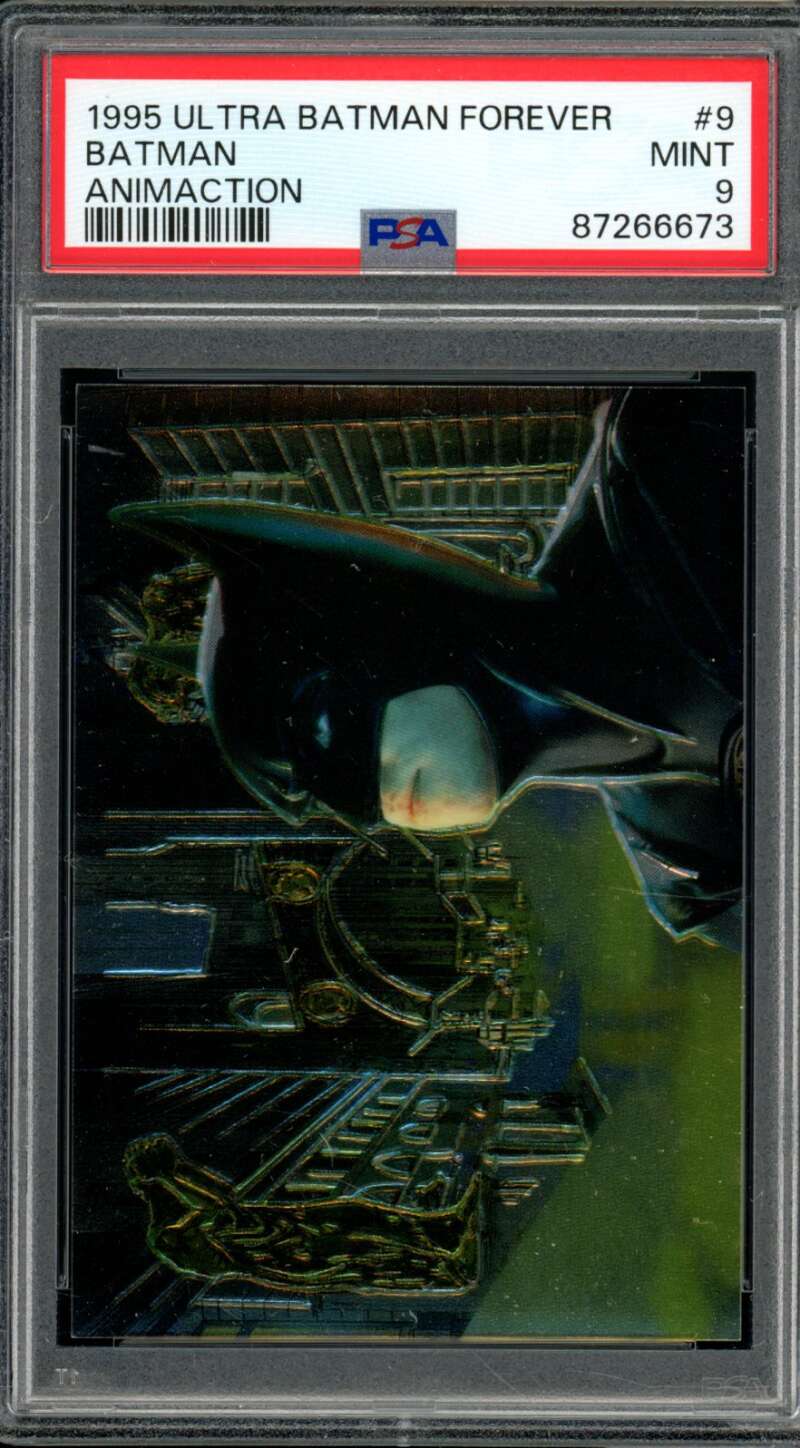 Batman Card 1995 Ultra Batman Forever Animaction #9 PSA 9 Image 1