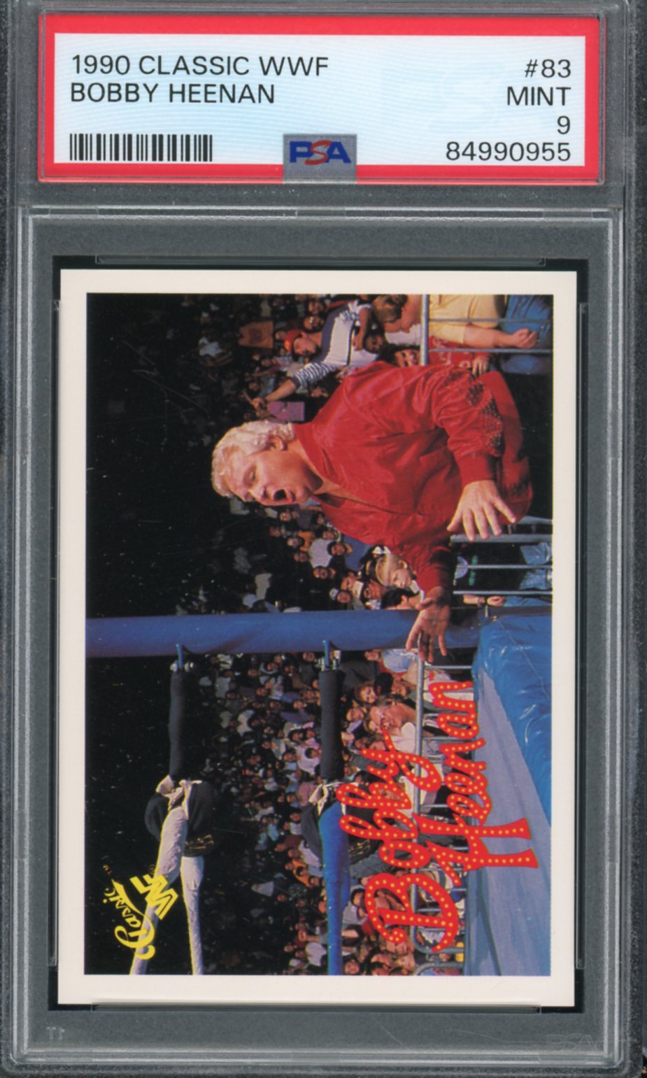 Bobby Heenan Card 1990 Classic WWF #83 PSA 9 Image 1