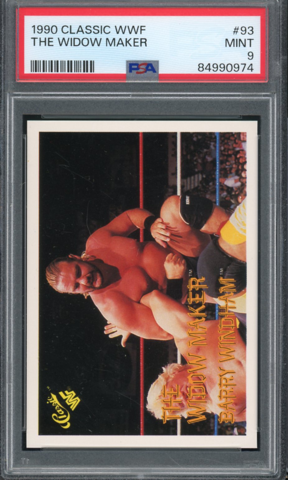 The Widow Maker Card 1990 Classic WWF #93 PSA 9 Image 1