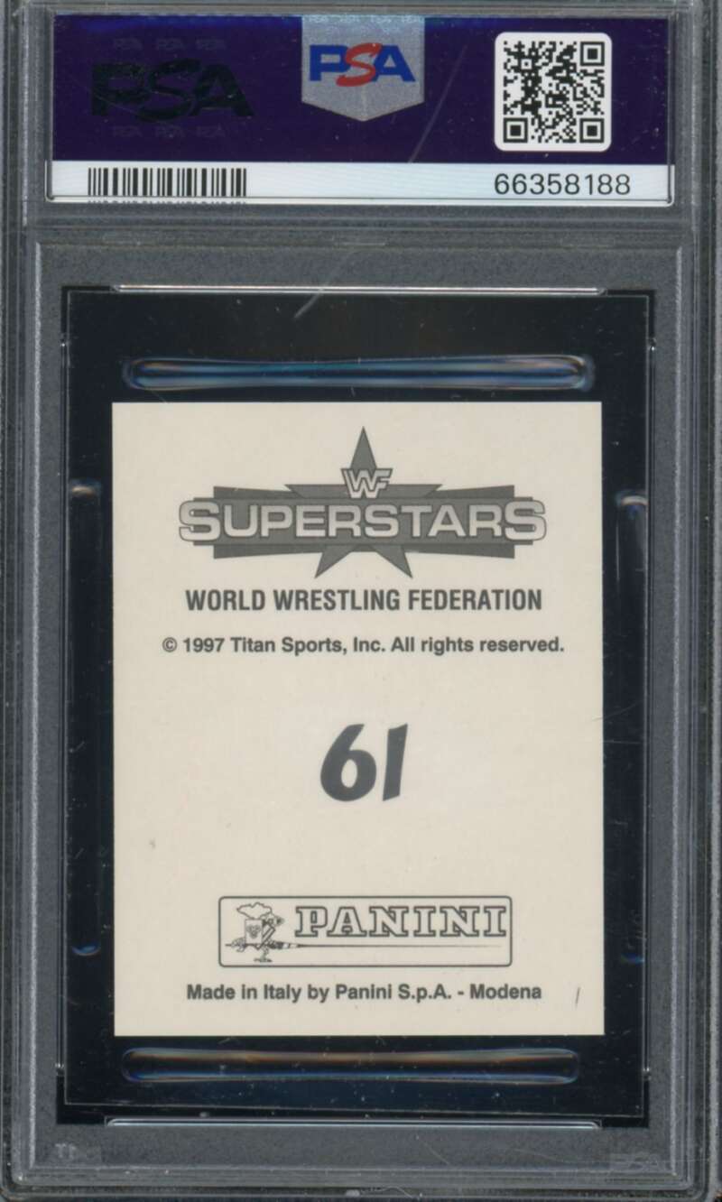 Goldust/Marlena Card 1997 Panini WWF Superstars Stickers #61 PSA 9 Image 2