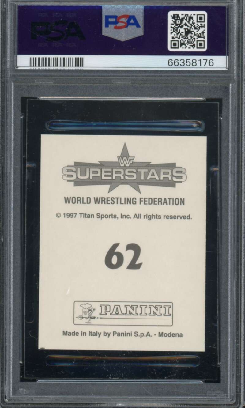 Goldust/Marlena Card 1997 Panini WWF Superstars Stickers #62 PSA 9 Image 2