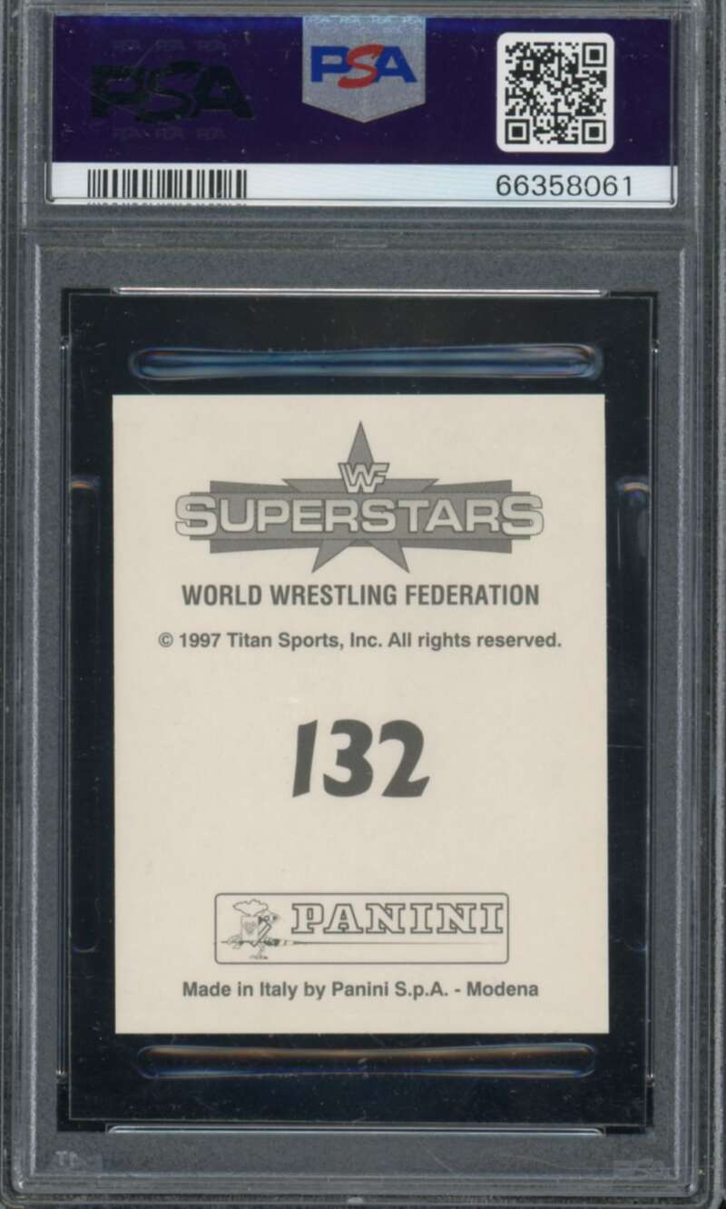 Smoking Gunns Card 1997 Panini WWF Superstars Stickers #132 PSA 9 Image 2