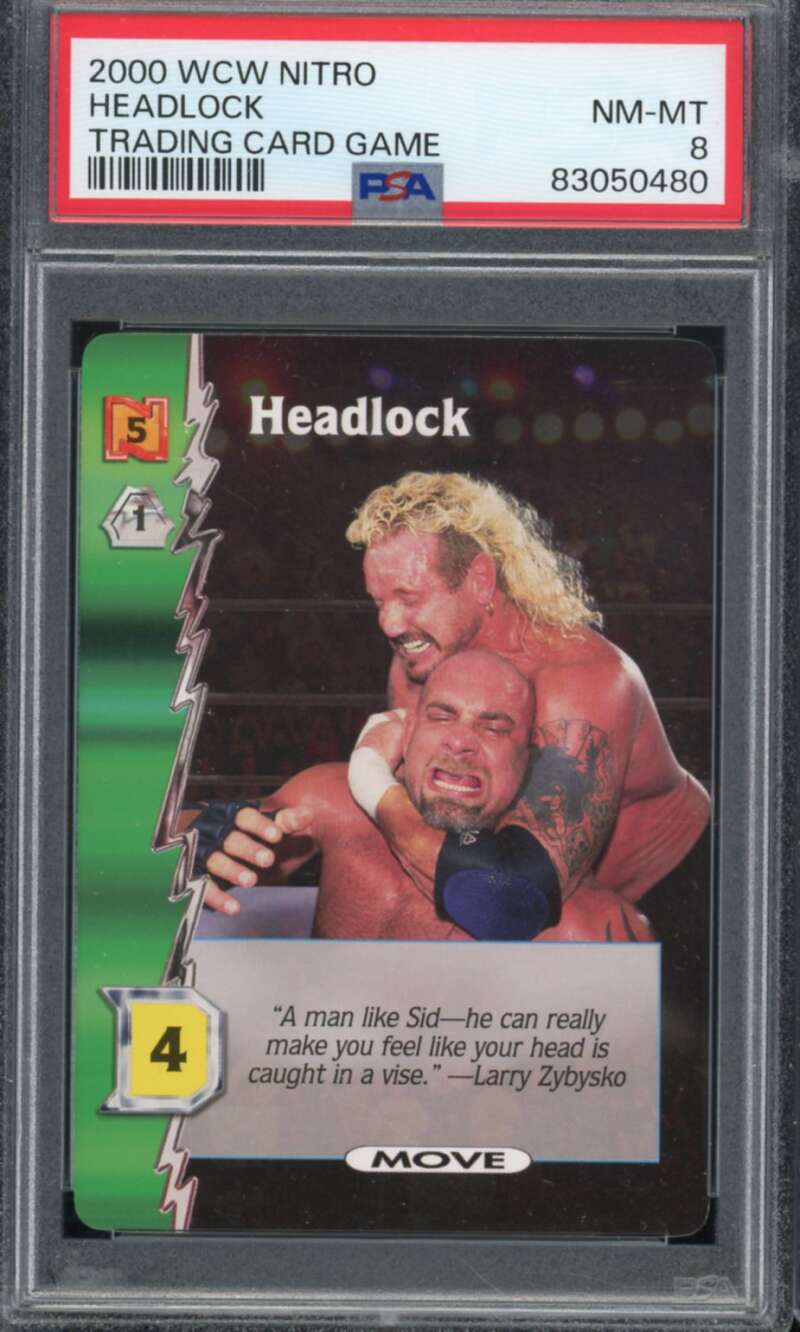 Headlock Headlock / Dallas Page Card 2000 WCW Nitro #nno PSA 8 Image 1