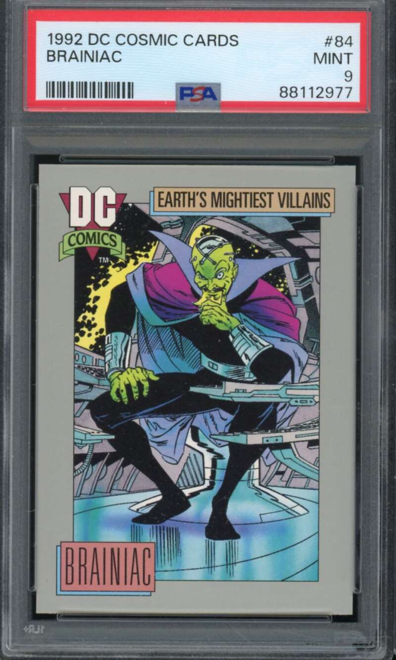 Brainiac Card 1992 DC Cosmic Cards #84 PSA 9 Image 1