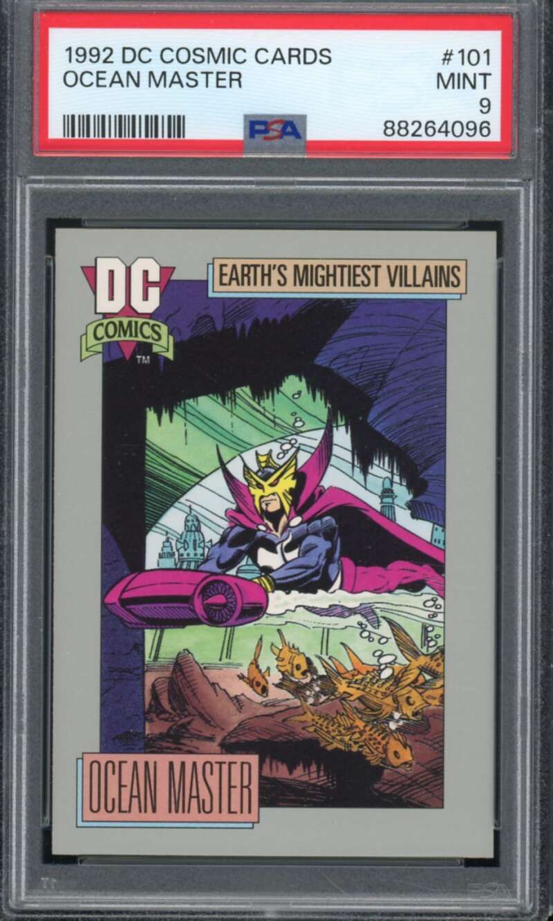 Ocean Master Card 1992 DC Cosmic Cards #101 PSA 9 Image 1