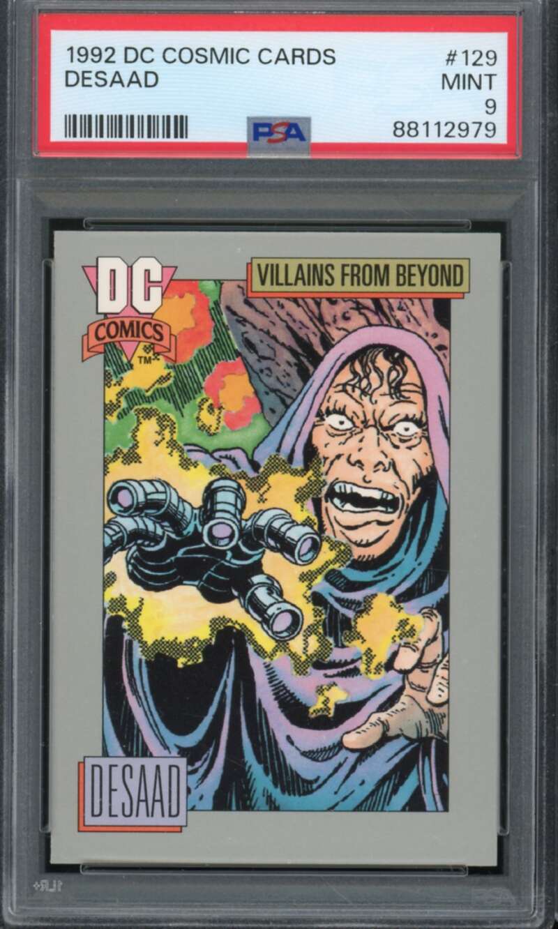 Desaad Card 1992 DC Cosmic Cards #129 PSA 9 Image 1