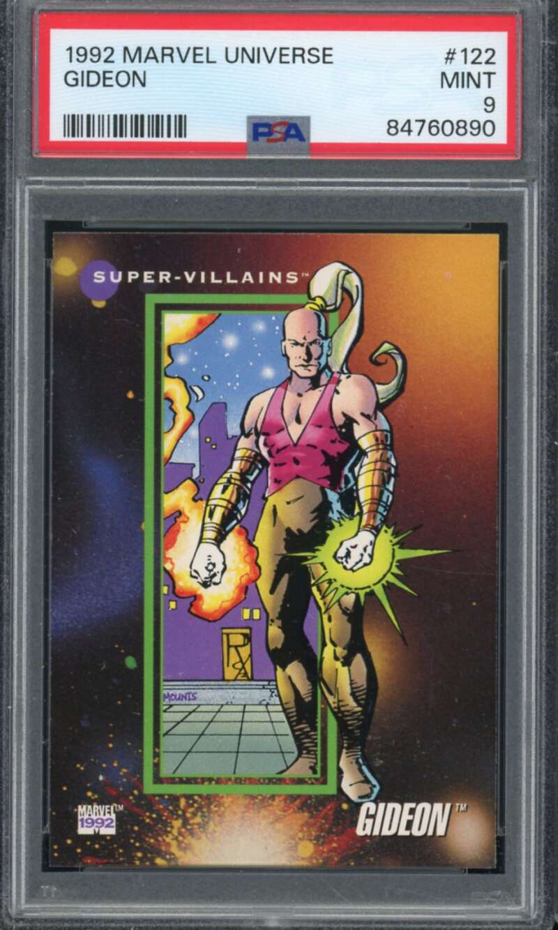 Gideon Card 1992 Marvel Universe #122 PSA 9 Image 1