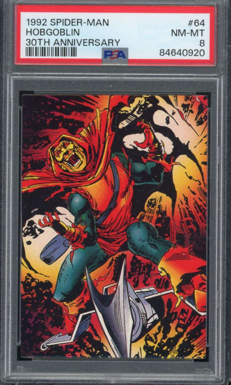 Hobgoblin Card 1992 Spider-Man 30Th Anniversary #64 PSA 8 Image 1