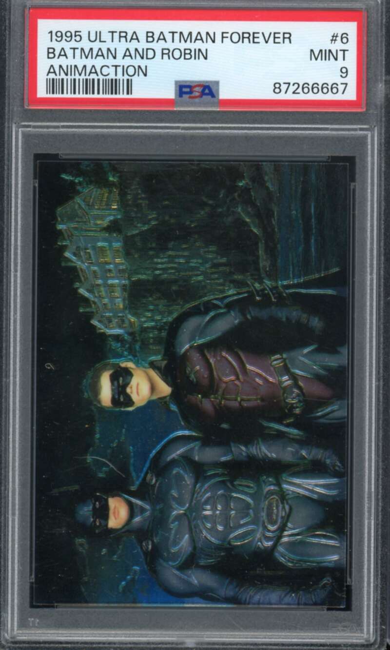 Batman And Robin Card 1995 Ultra Batman Forever #6 PSA 9 Image 1