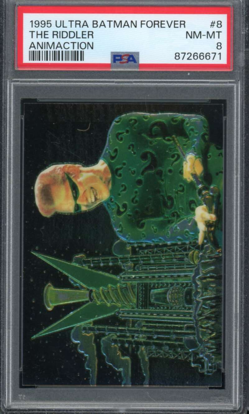 The Riddler Card 1995 Ultra Batman Forever #8 PSA 8 Image 1