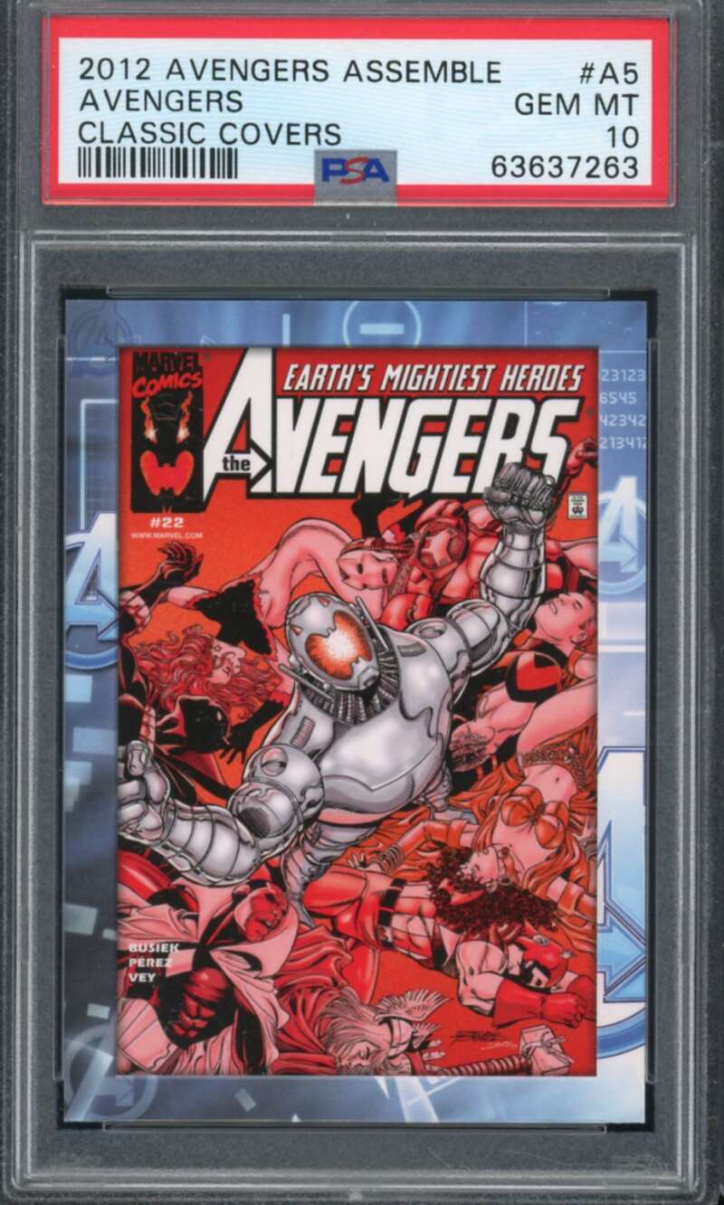 Avengers Card 2012 Avengers Assemble Classic Covers #A5 PSA 10 Image 1