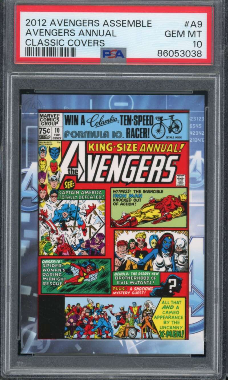 Avengers Annual Card 2012 Avengers Assemble Classic Covers #A9 PSA 10 Image 1