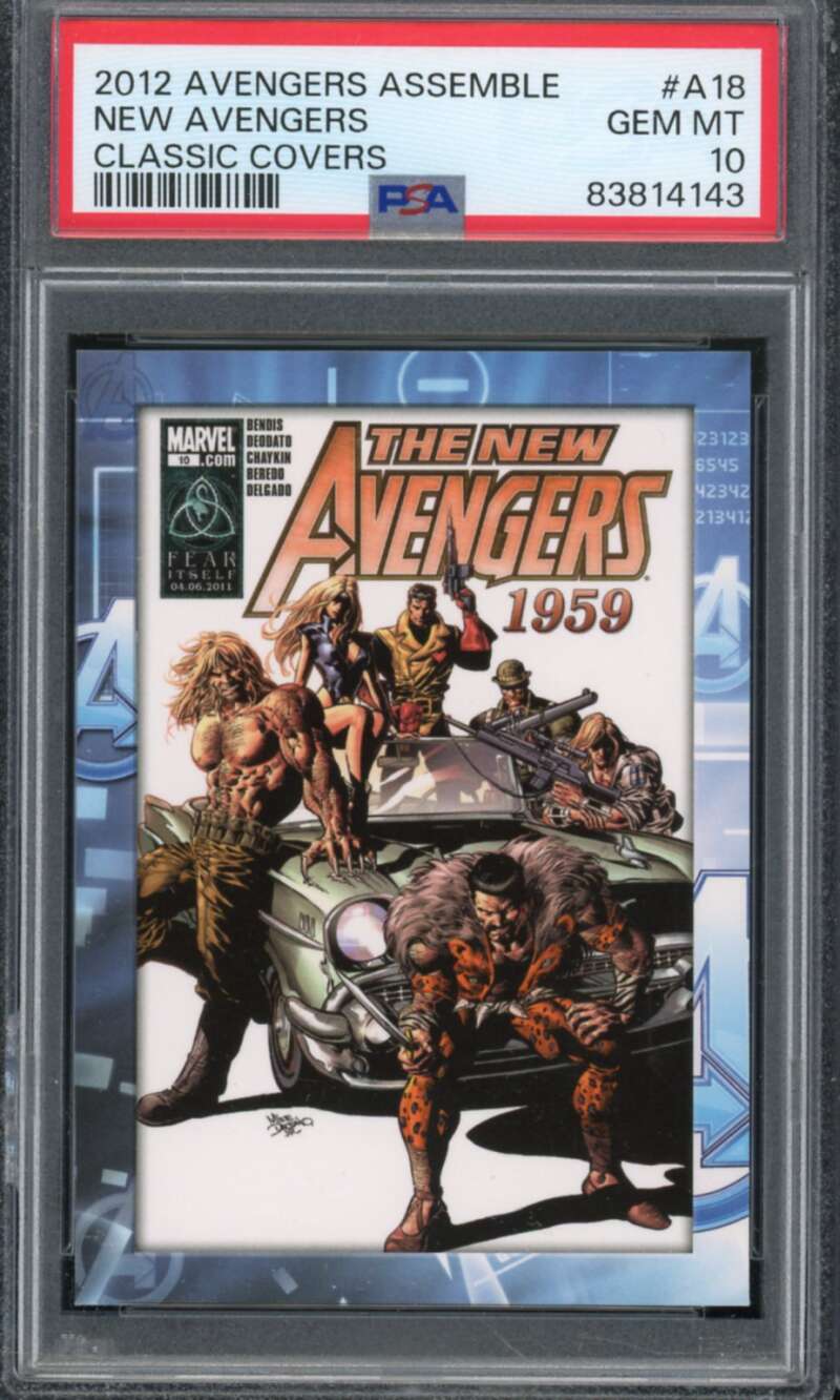 New Avengers Card 2012 Avengers Assemble Classic Covers #A18 PSA 10 Image 1