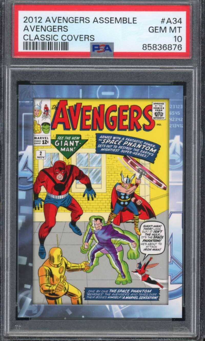 Avengers Card 2012 Avengers Assemble Classic Covers #A34 PSA 10 Image 1