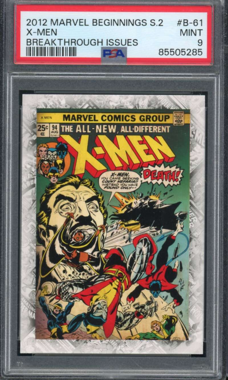 X-Men Card 2012 Marvel Beginnings Breakthrough Issues #B-61 PSA 9 Image 1