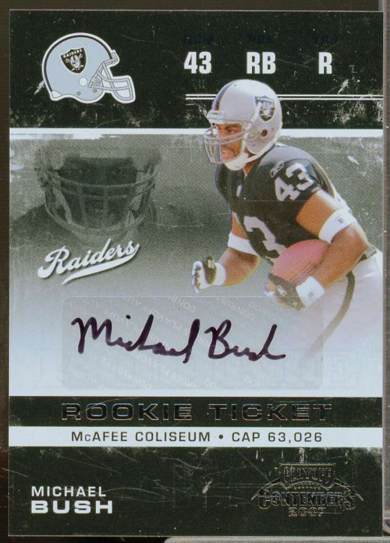 Michael Bush AU Rookie Card 2007 Playoff Contenders #200  Image 1