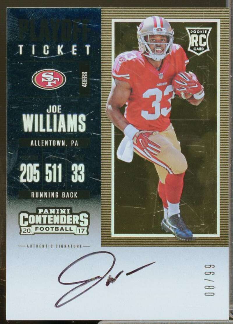 Joe Williams AU/99 Rookie Card 017 Panini Contenders Playoff Ticket #322  Image 1