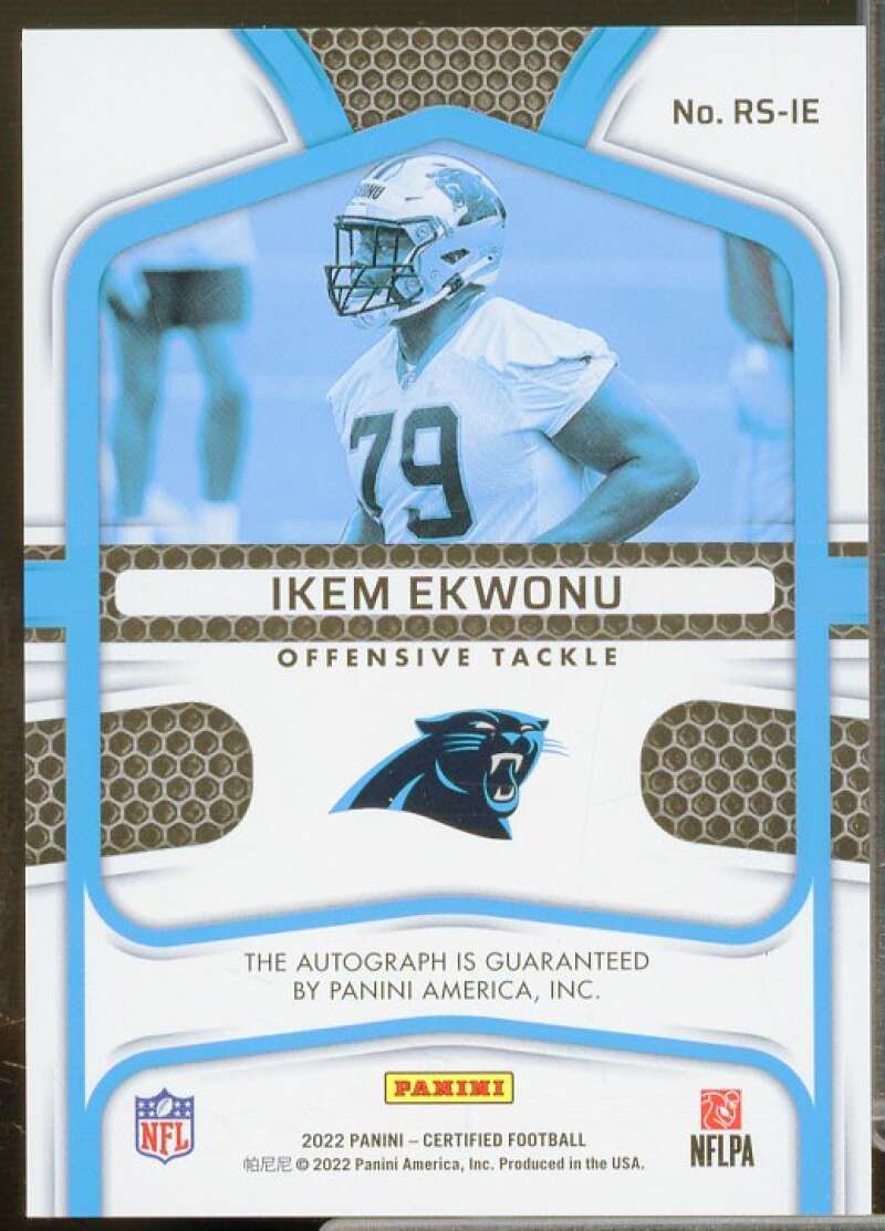 Ikem Ekwonu Rookie Card 2022 Certified Rookie Signatures Mirror Red #6  Image 2