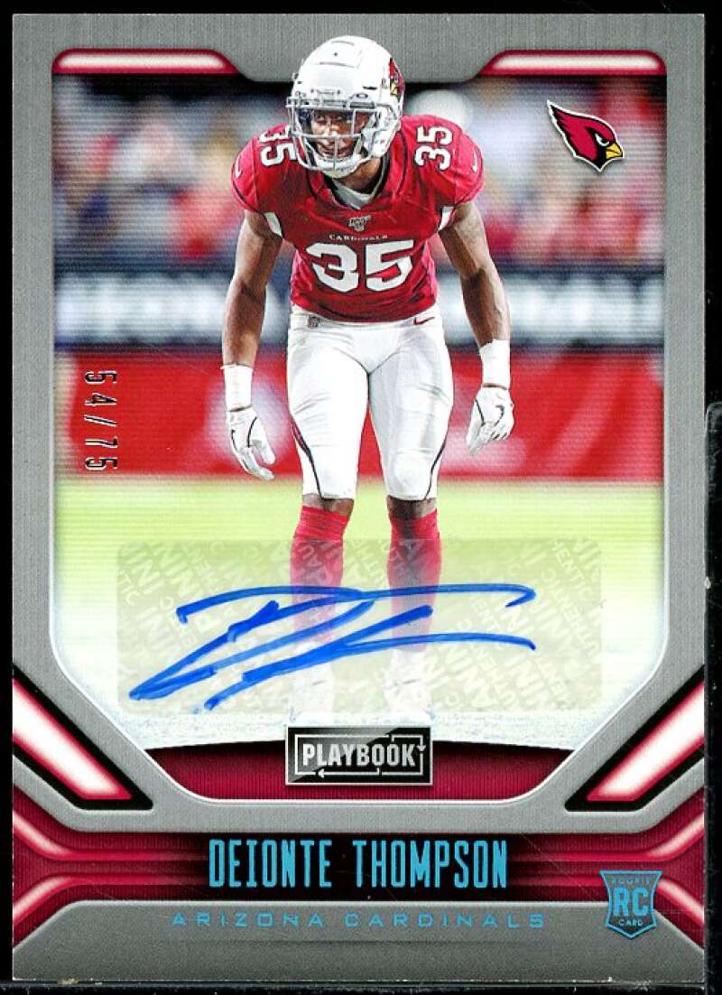 Deionte Thompson/75 Rookie 2019 Panini Playbook Rookie Signatures Platinum #159  Image 1