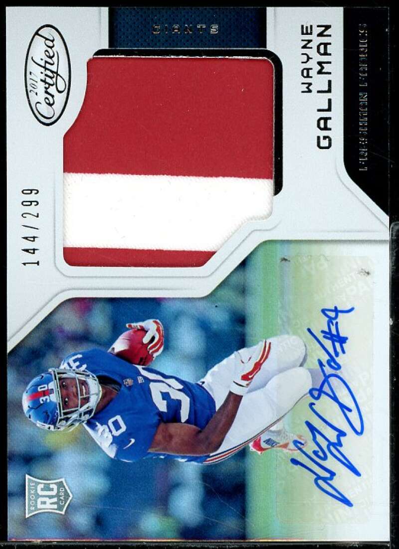 Wayne Gallman JSY AU/299 Rookie Card 2017 Certified #237  Image 1