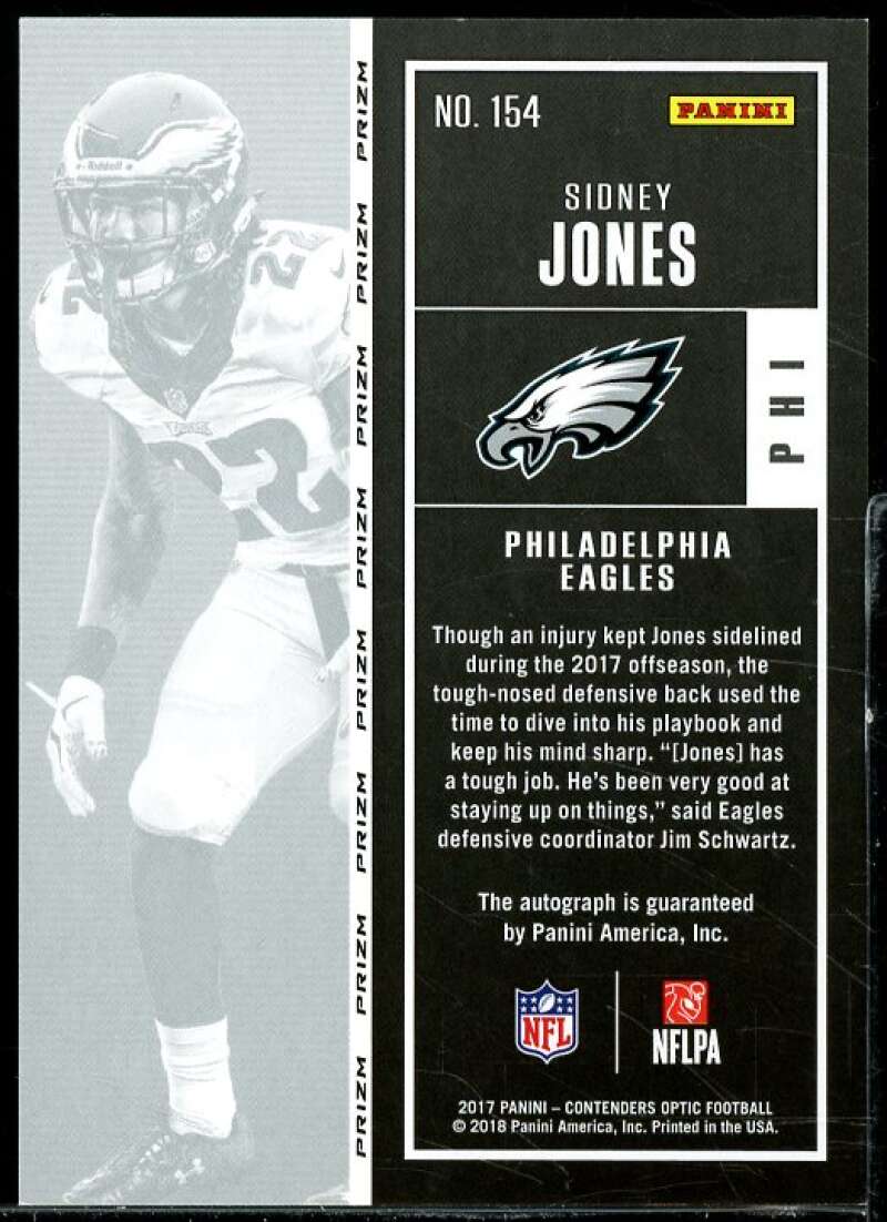 Sidney Jones AU Rookie Card 2017 Panini Contenders Optic #154  Image 2