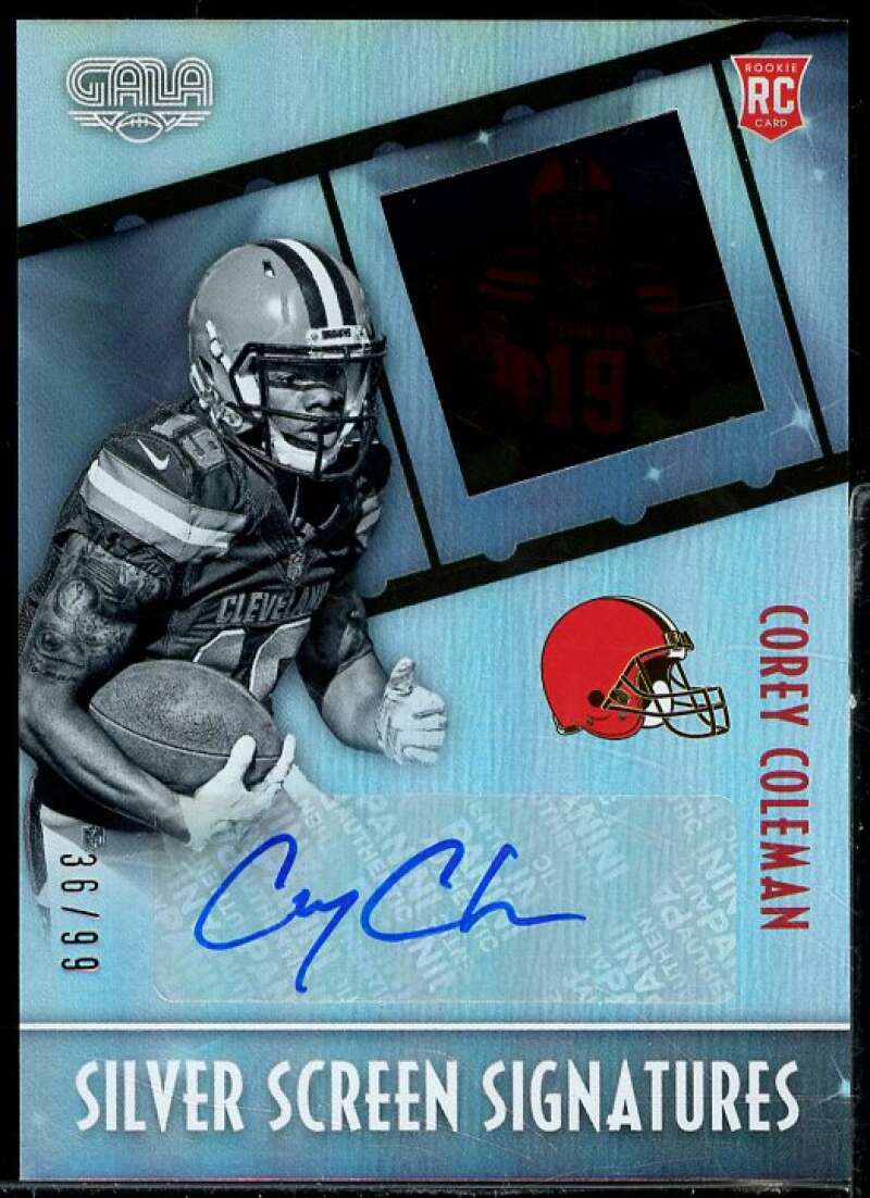 Corey Coleman Rookie Card 2016 Panini Gala Silver Screen Rookie Signatures #10  Image 1