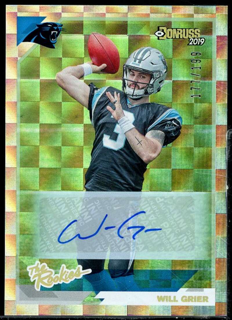 Will Grier/199 Rookie Card 2019 Donruss The Rookies Autographs #5  Image 1