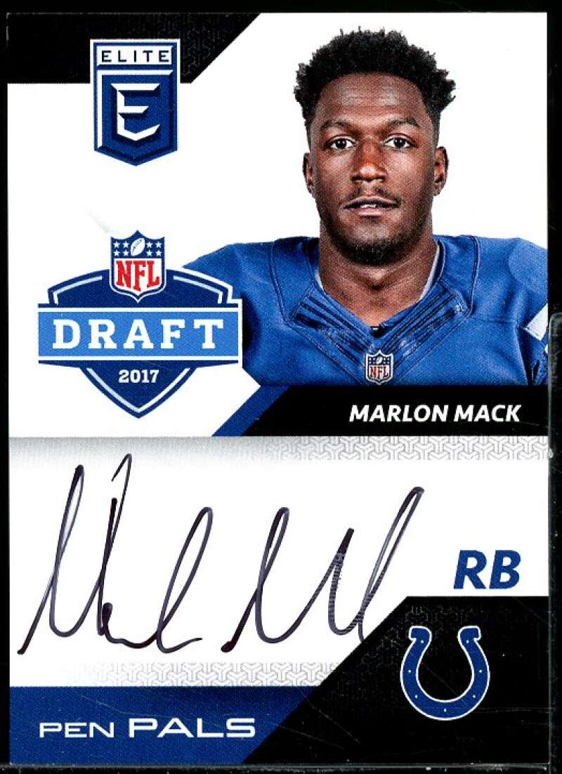 Marlon Mack Rookie Card 2017 Elite Pen Pals #20  Image 1