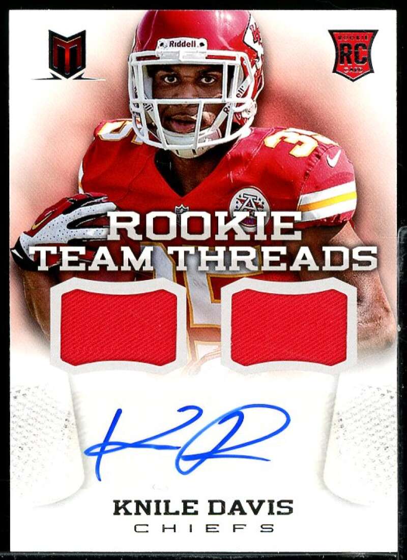 Knile Davis/49 2013 Momentum Rookie Team Threads Dual Materials Signatures #33  Image 1