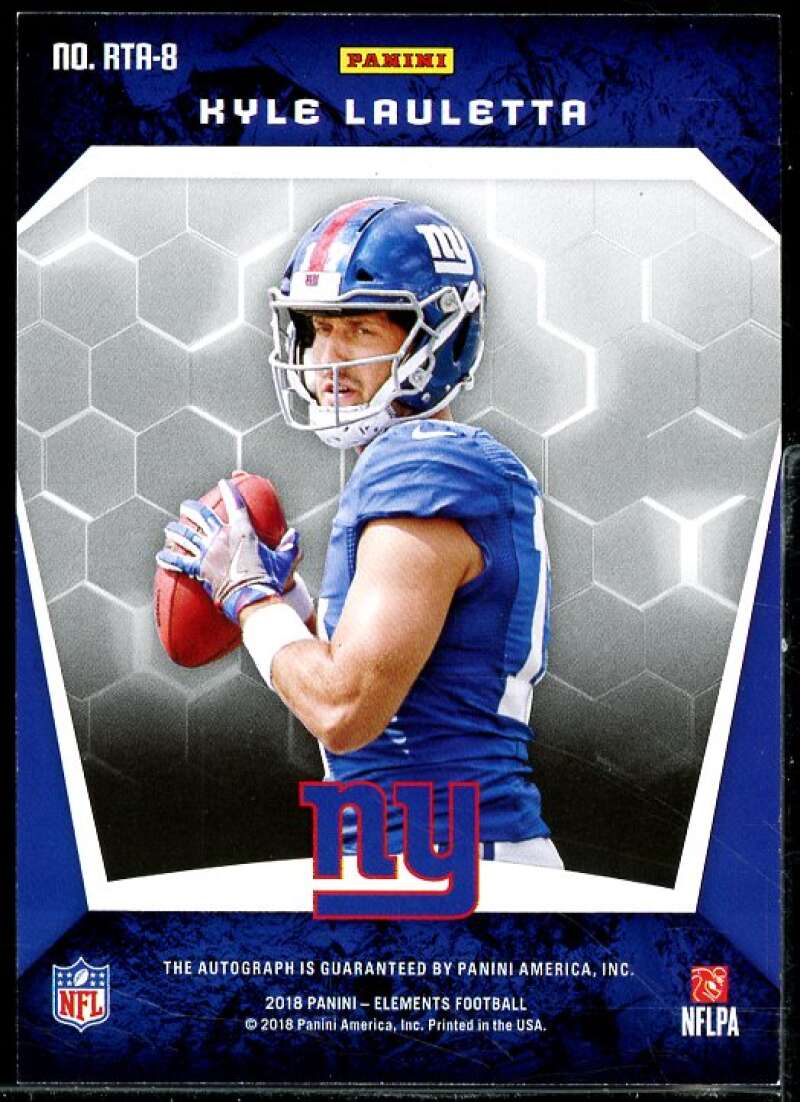 Kyle Lauletta Rookie 2018 Panini Elements Rookie Titanium Autographs Silver #8  Image 2