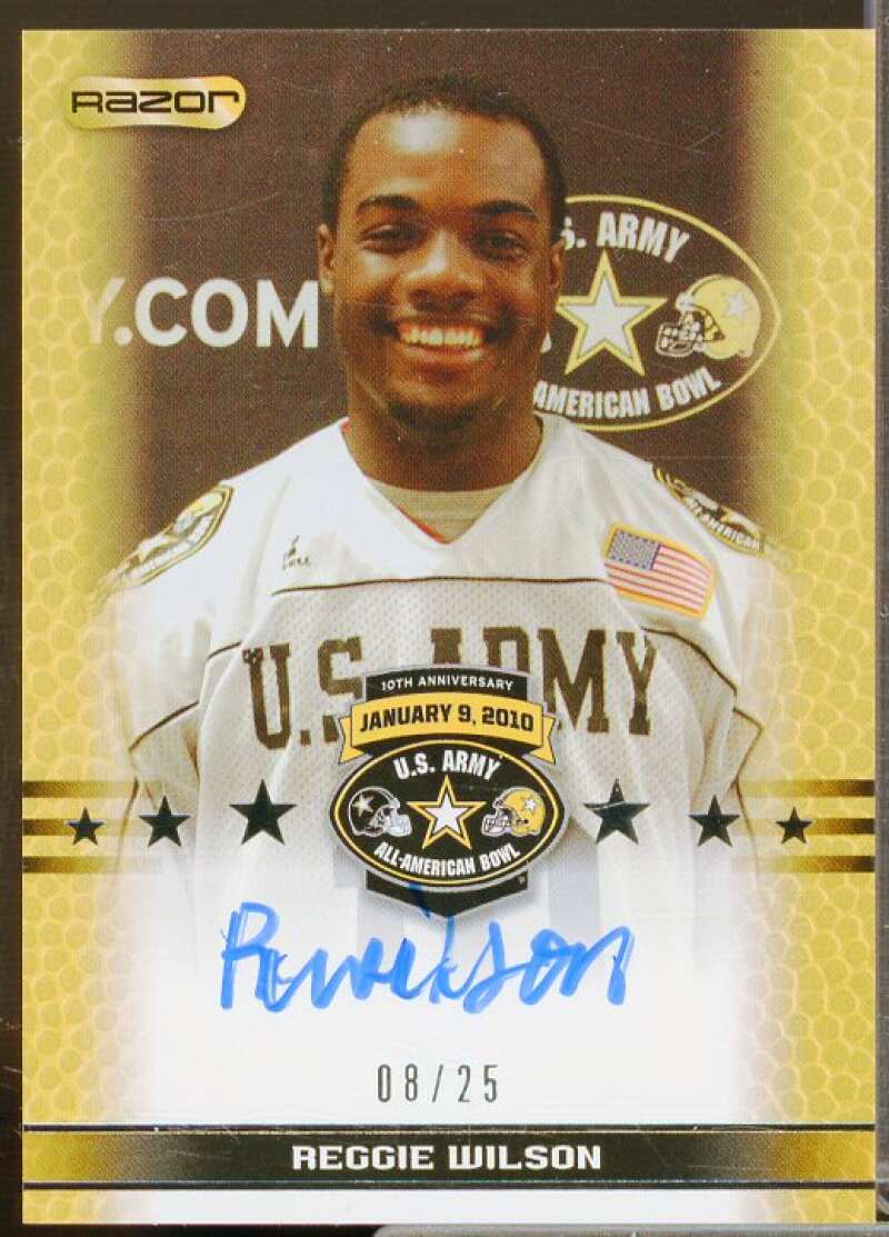 Reggie Wilson 2010 Razor Army All-American Bowl Tour Autographs Silver #RW1  Image 1