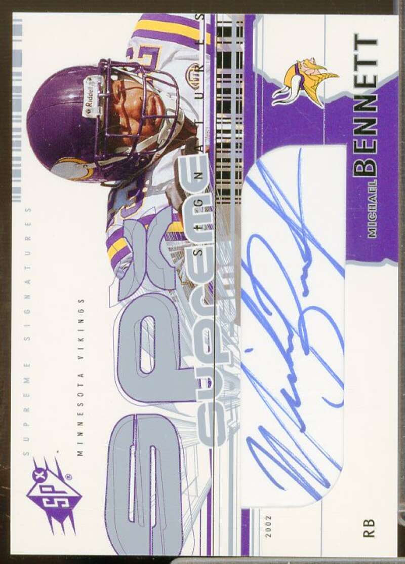 Michael Bennett Rookie Card 2002 SPx Supreme Signatures #SSMB  Image 1