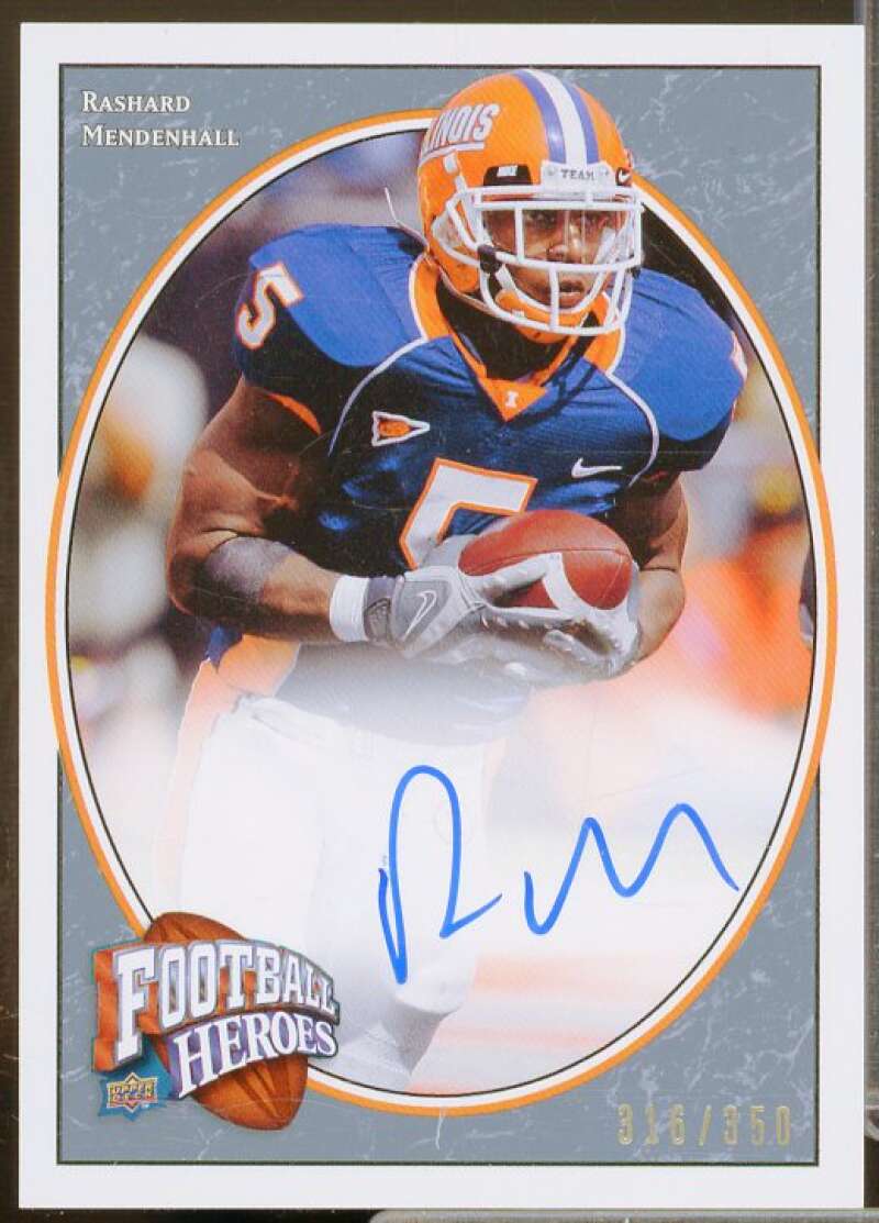 Rashard Mendenhall/350 Rookie Card 2008 Upper Deck Heroes Autographs Blue #187  Image 1