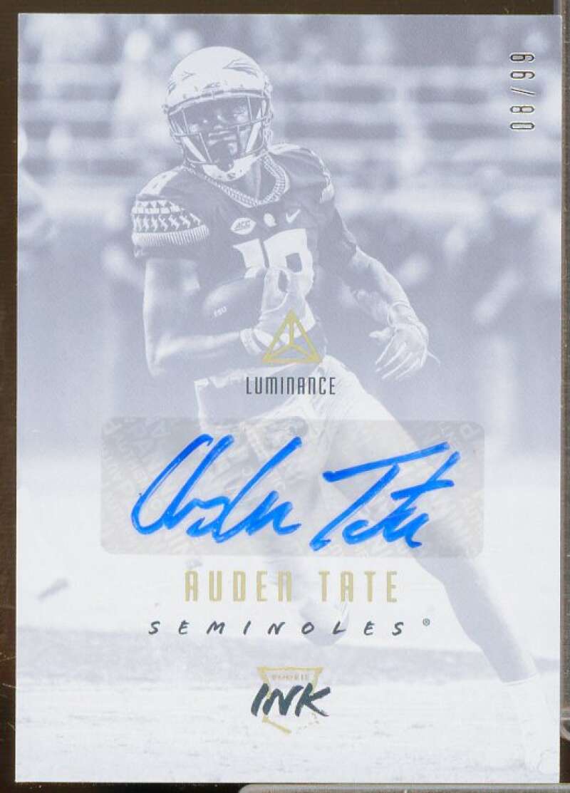 Auden Tate Rookie Card 2018 Panini Luminance Rookie Ink Gold #5  Image 1