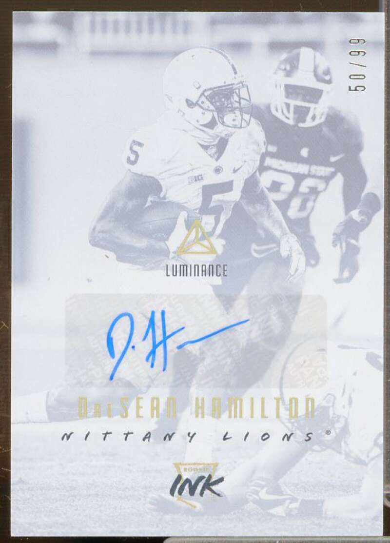 DaeSean Hamilton Rookie Card 2018 Panini Luminance Rookie Ink Gold #21  Image 1