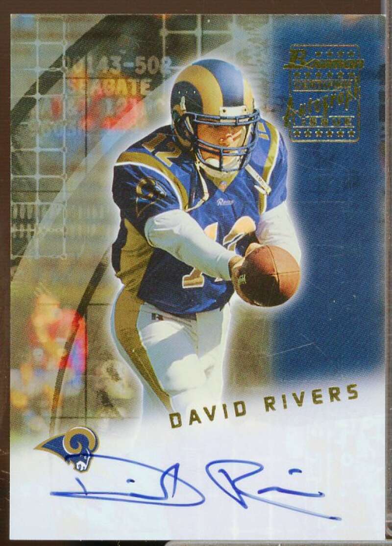 David Rivers J Rookie Card 2001 Bowman Rookie Autographs #BADR  Image 1