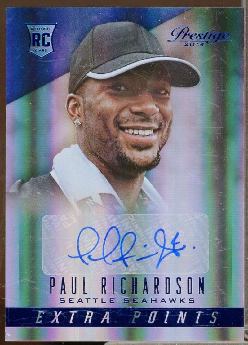 Paul Richardson Rookie Card 2014 Prestige Extra Points Blue Autographs #276  Image 1