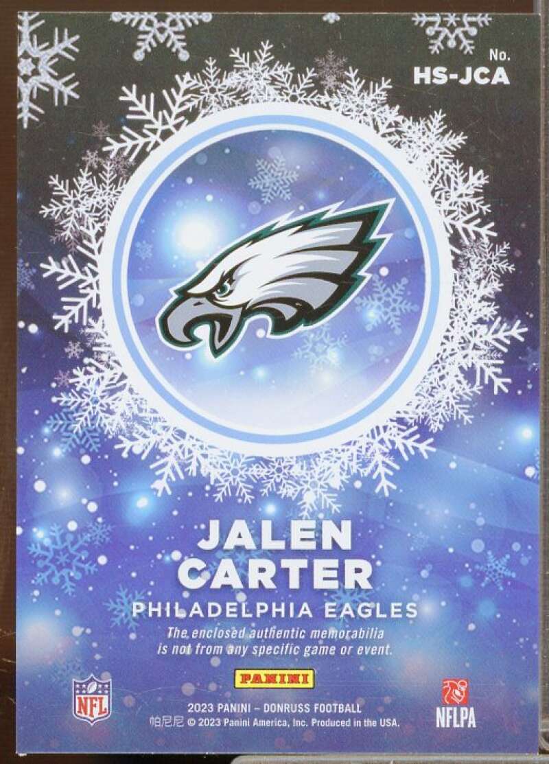 Jalen Carter Rookie Card 2023 Donruss Rookie Holiday Sweater #7  Image 2