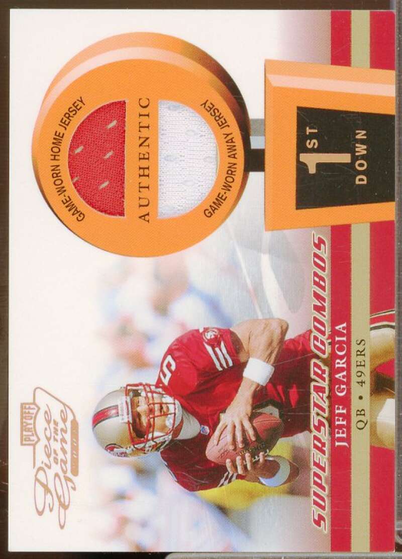 Jeff Garcia Card 2002 Playoff Piece of the Game Materials 1st Down #65  Image 1